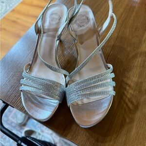 Silver Strappy Sandals
